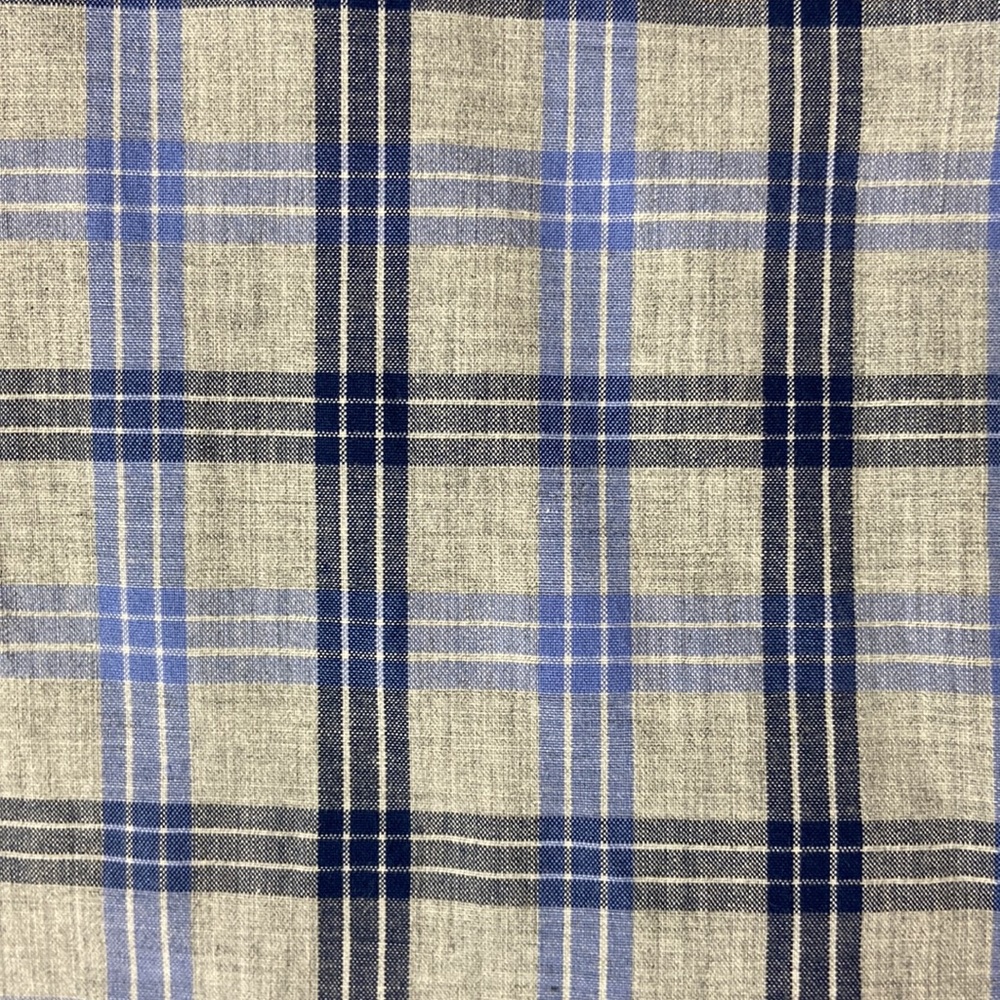 Bonobos Men's Slim-Fit Gray and Blue Plaid Button Down Long Sleeve Shirt. Sz: S - Picture 2 of 9